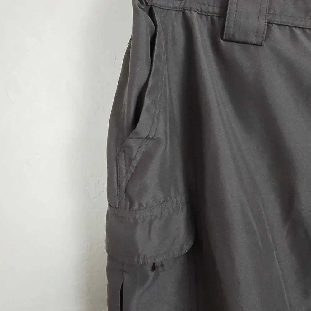Y2K Men’s Convertible Cargo Zip Off Pants Grunge Streetwear Ripstop Gorpcore XL